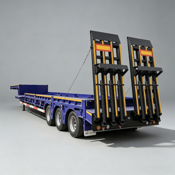 3 Axle Spring Ladder Low Bed Semi-Trailer