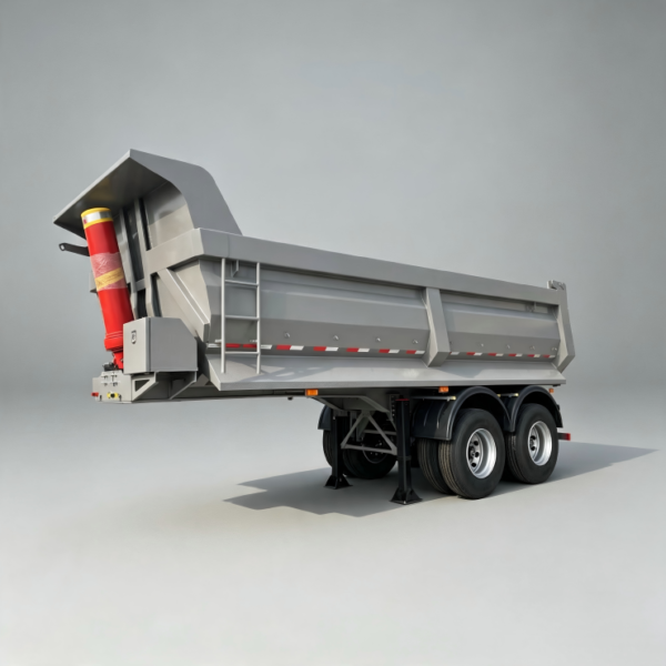 2 Axle Semi Tipper Trailer with Bogies Suspension