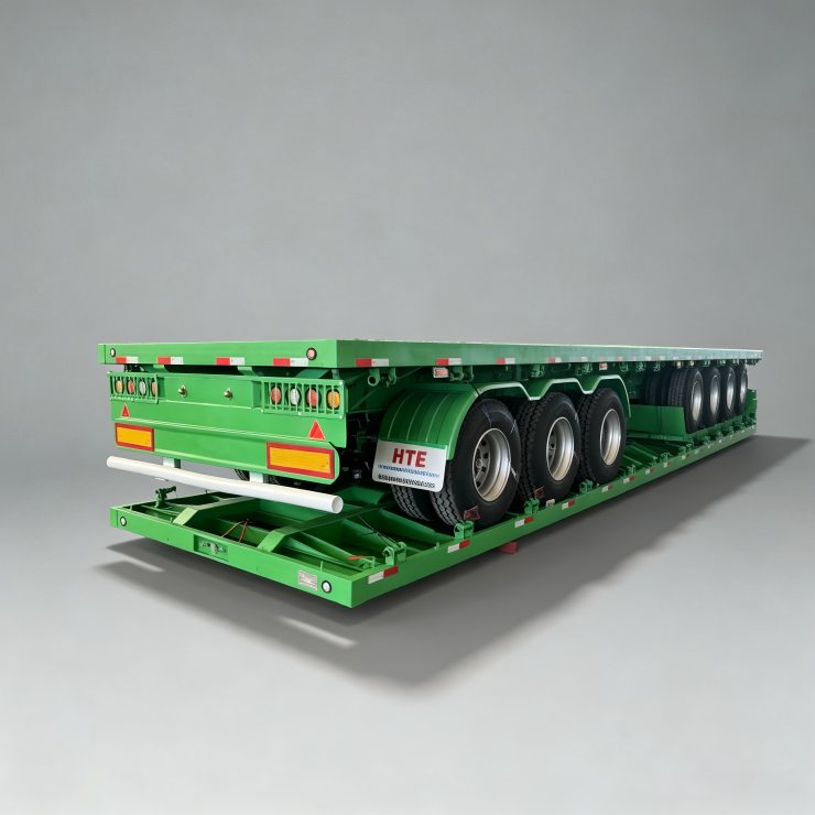 60 Ton 3 Axle Drop Side Semi Trailer — изображение 2